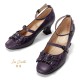 Iris Corolla Frame Square Heel Shoes(Reservation/8 Colours/Full Payment Without Shipping)
